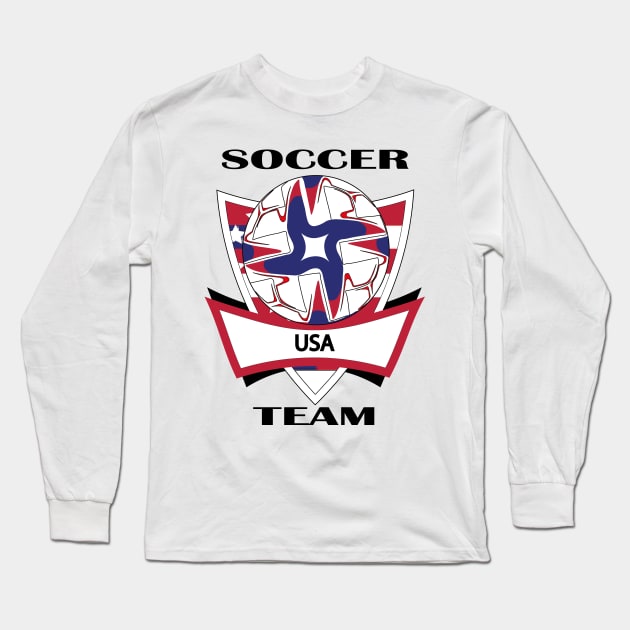 USA Soccer Team Long Sleeve T-Shirt by GilbertoMS